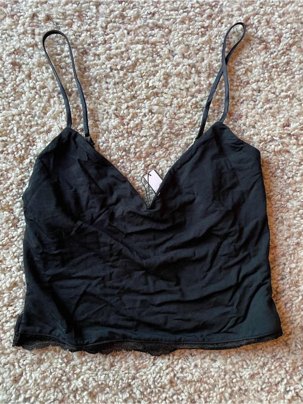 BNWT VICTORIA’S SECRET Black Lace-Trim Camisole & Short Sleep Set Size XS - Picture 2 of 11